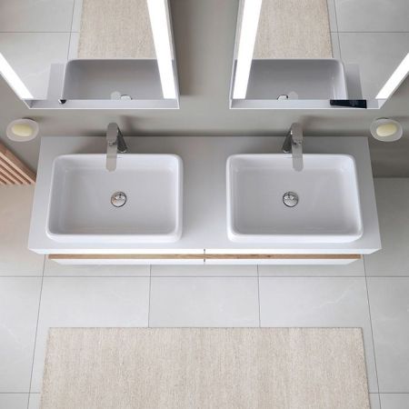 Duravit  Qatego Раковина накладная 560х400х130 мм, без отв под смеситель, цвет белый