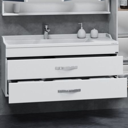 Тумба для умыв. "Виктория 120" NEW  подвес. (ум Сириус 120 литой мрамор), артикул 700138N