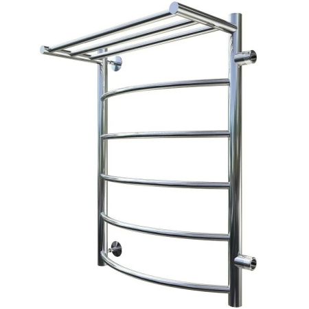 Водяной полотенцесушитель Тругор Приоритет 1 П ПМ R 80x40 с полкой Хром, артикул Приоритет1/ПМ508040Ппра