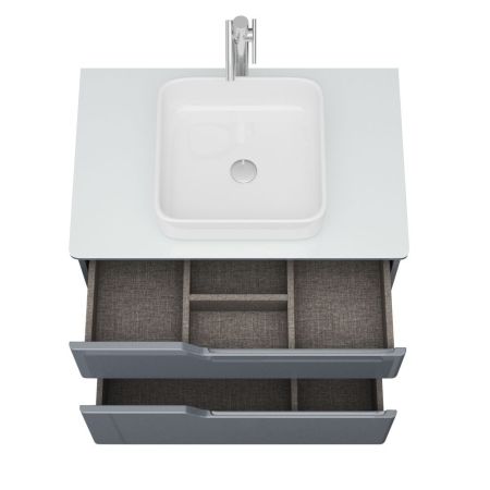 Тумба Hella Cristal 80, серый лак