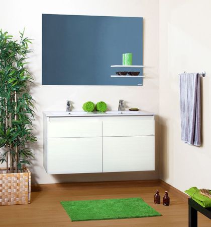 Тумба под раковину Бриклаер Мадрид 120D подвесная серая лиственница, артикул 4627125410079