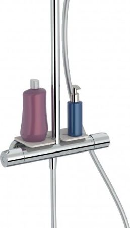 E26589-CP METRO Душевая колонна с полкой, термостат, хром, артикул E26589-CP