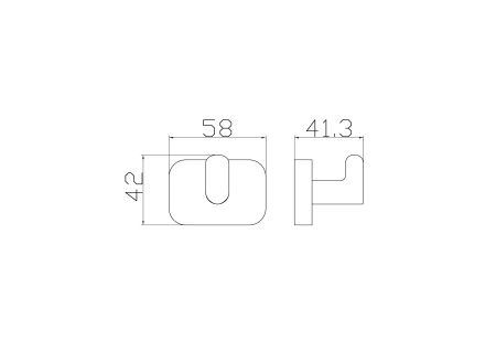 Крючок для ванной WONZON & WOGHAND, Темный графит (WW-9315)