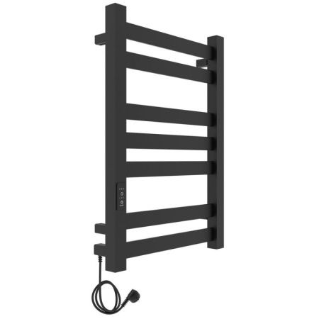 Полотенцесушитель электро "Гефест ЧКЧ П7 500х800", черный муар, левый