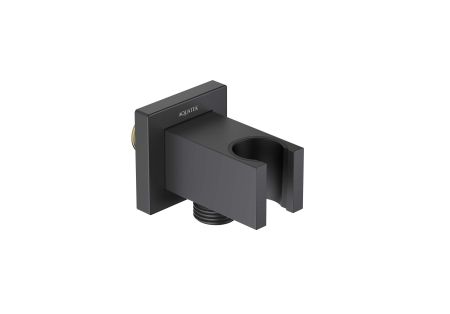 Шланговое подсоединение с держателем AQUATEK, матовый черный AQ2463MB, артикул AQ2463MB
