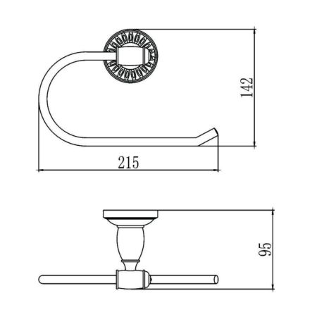 Полотенцедержатель Savol S-006660H, черный, артикул S-006660H