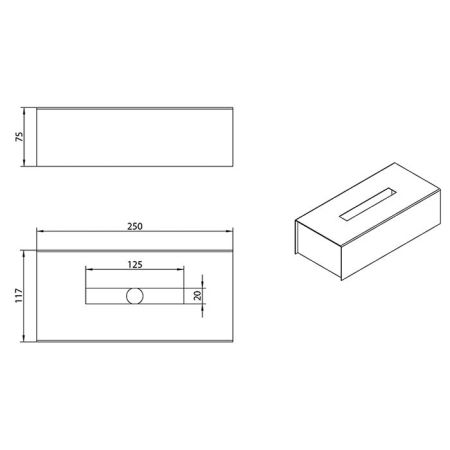 Bongio Hotelerie Диспенсер для салфеток, 250x120 мм, цвет хром