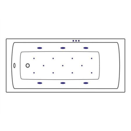 Ванна EXCELLENT Aquaria 170x75 "RELAX" (хром)