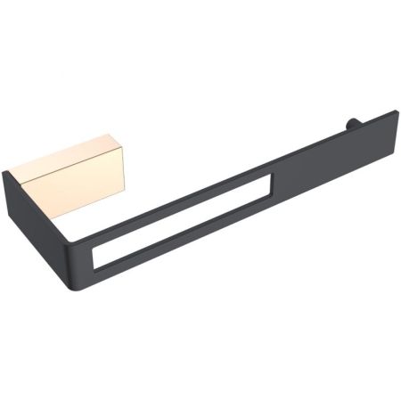 Полотенцедержатель черный/золото серия Q, артикул 10945-G-B