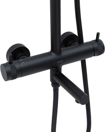 Душевая стойка Allen Brau Priority 5.31A10-31 черный матовый, артикул 5.31A10-31