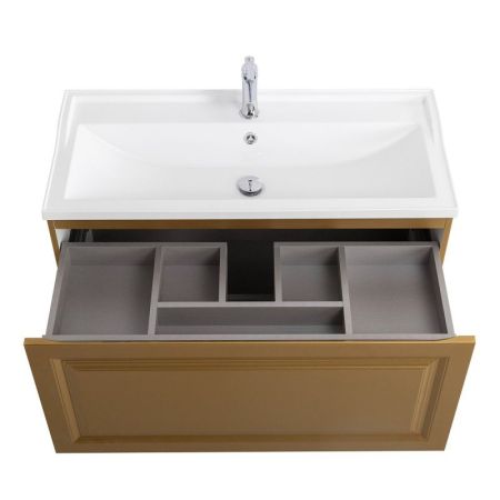 Раковина из искусственного мрамора, 1000x450x179, CZR-1000/450-LV-MR-FS, артикул CZR-1000/450-LV-MR-FS