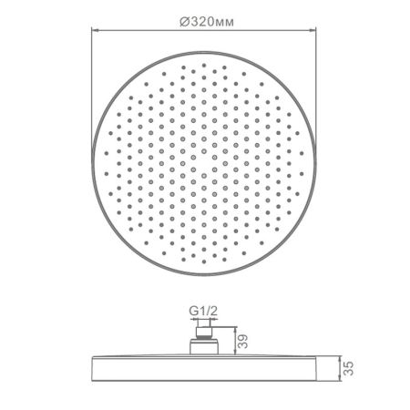 Верхний душ Raglo R452.09.09,графит