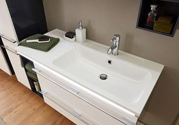 Marlin 3250star, раковина из минерального литья левая 100,5 см, цвет белый