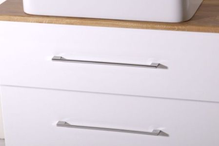 Тумба под раковину ASB-Woodline Санди 100 10882 подвесная Белая дуб, артикул 10882