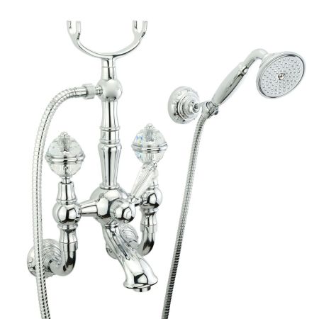 CRISTALIA Смеситель для ванны внешний, ручки CRYSTAL, хром, артикул 18585