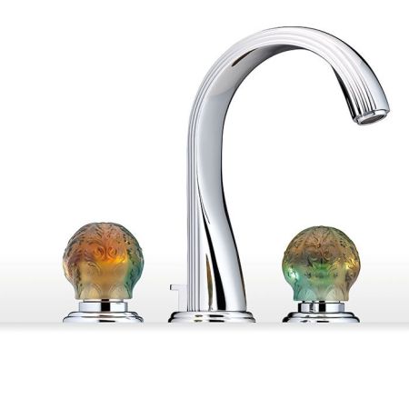 THG FLORE Смеситель для раковины на 3 отверстия, с донным клапаном, цвет хром, артикул U5A-A02-151