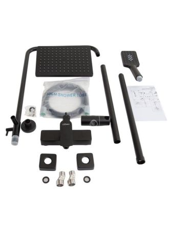 SLIDER-CD-NOP Душевая стойка со смесителем, черный матовый, артикул SLIDER-CD-NOP