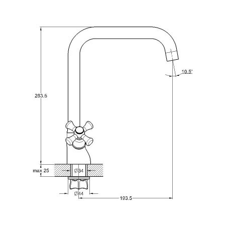Смеситель для кухни G.Lauf QML4-C827, хром