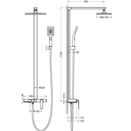 Душевая система Timo Torne SX-4310/00 черный, артикул SX-4310/03