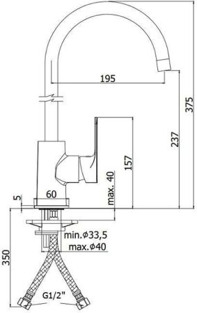 Смеситель для кухни Paffoni Sly SY181CR, артикул SY181CR