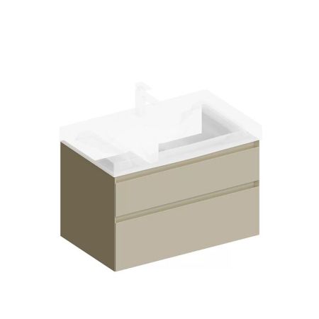 Тумба CUBO подвесная с ящиками 80, лимо матовая, артикул CUB.80.2\LIM