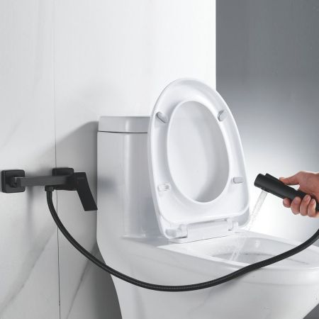 Гигиенический душ со смесителем Shevanik S4005H-1, черный