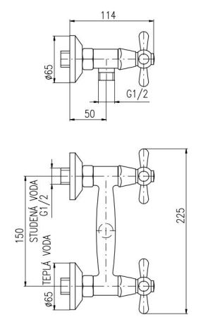 Смеситель для душа Rav Slezak Morava MK480.5SM
