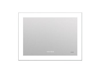 Зеркало Cersanit Led 060 Design Pro 80 KN-LU-LED060*80-p-Os с подсветкой с диммером, часами и подогревом