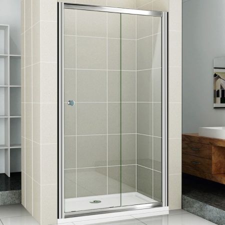 Душевая дверь в нишу Cezares Pratico BF-1 120 профиль Хром стекло прозрачное