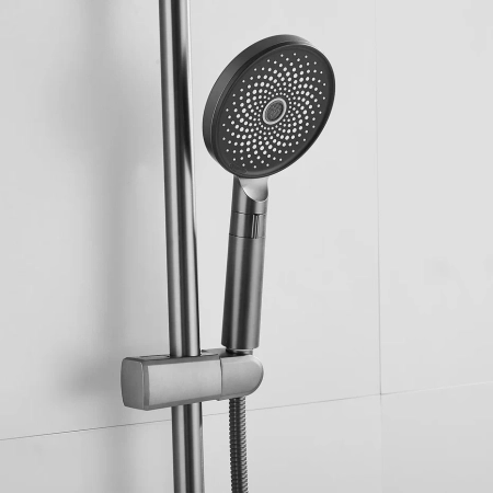 Душевая система Shevanik S8336T, оружейная сталь, артикул S8336T