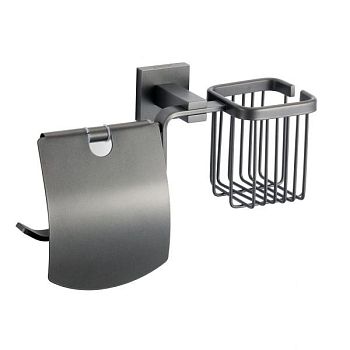 Держатель для туалетной бумаги и освежителя Savol S-L06551Q, графит