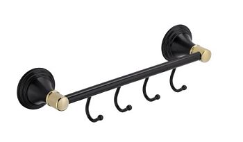 Крючки для полотенец Fixsen Luksor FX-71605-4B Черный Золото