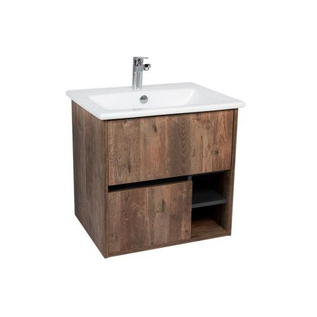 Тумба VIANT "Люксембург" 2 ящика подвесная дерево 446х556х560 под раковину 1WH501606 (Элина 60) (VLUX60ELD-T2YP), артикул VLUX60ELD-T2YP