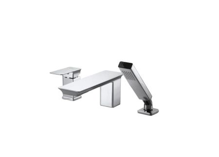 Смеситель на борт ванны Bravat Phillis F556101C-2-ENG, хром, артикул F556101C-2-ENG