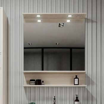 Зеркало Бриклаер ЧИЛИ 80 см, светлая лиственница