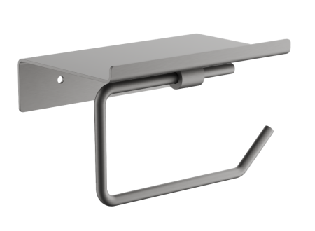 Держатель для туалетной бумаги с полкой BELZ B9001-3, оружейная сталь, артикул B9001-3