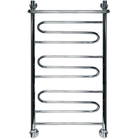 Водяной полотенцесушитель Ника Curve ЛZ/ВП 80x60 с полкой Хром, артикул Водяной ЛZ/ВП 80x60 см