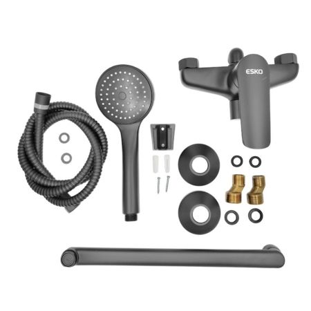 Смеситель для ванны ESKO LG31GM, оружейная сталь, артикул LG31GM