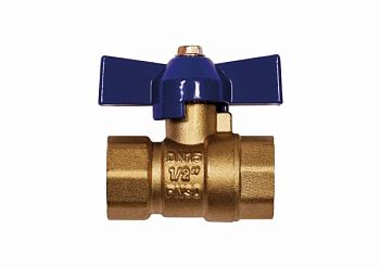 Кран шаровой RM-L ВР-ВР 1/2 муфтовый бабочка Ду15 Ру30 (11Б27п1)