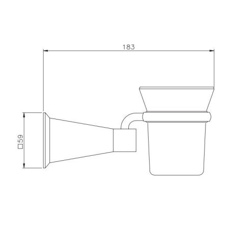 Nicolazzi Vincent Стакан стеклянный подвесой, цвет держателя: хром, артикул 1088CR