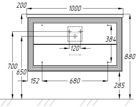 Тумба с раковиной Карат 100 Opadiris Белый/серебро, артикул 