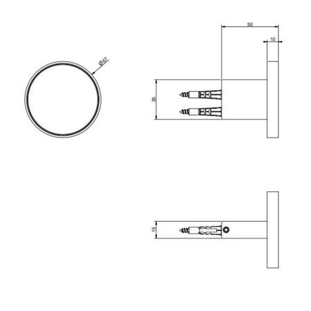 GESSI Origini Крючок настенный. В комплект входит отделочная вставка., цвет хром, артикул 66521#031