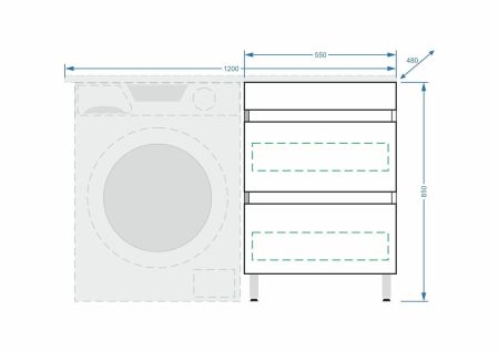 Тумба "Мадлен 120", 2 ящ., Мадлен 120