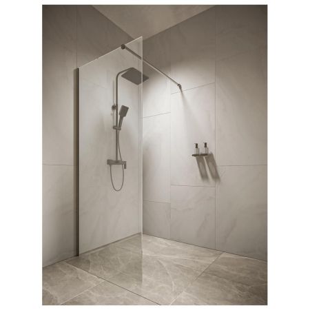 Душевая перегородка Knotlor WI090TG0GM 90х200, оружейная сталь