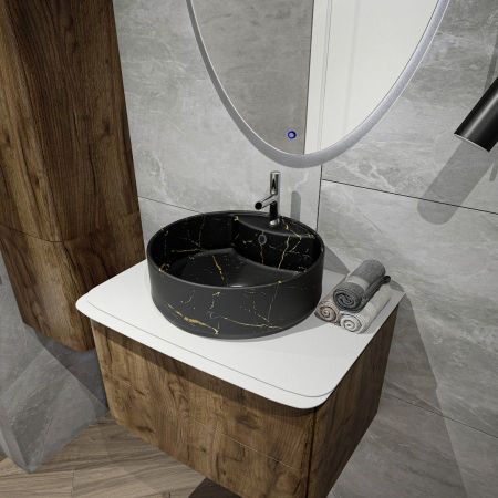 Раковина чаша Maretti EA13NS44-560MR, черный мрамор, артикул EA13NS44-560MR