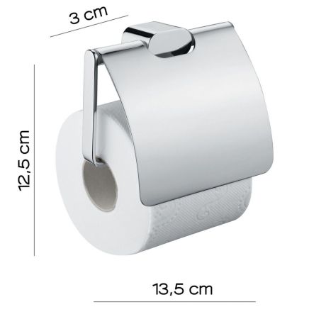 Gedy Azzorre, бумагодержатель с крышкой, цвет хром, артикул A125(13)