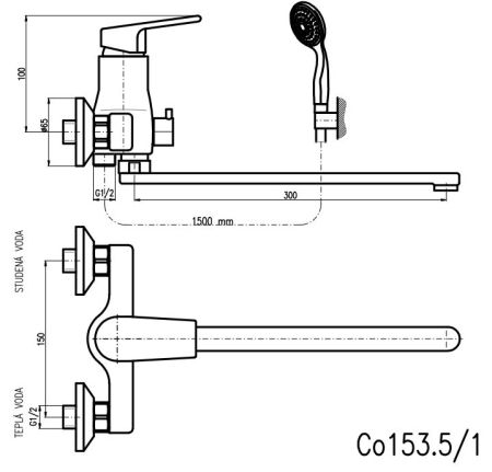 Смеситель для ванны Rav Slezak Colorado CO253.5/1