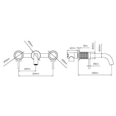 смесители для раковины Vincea Смеситель для раковины Groove VBFW-4G1MB встраиваемый, черный,, артикул VBFW-4G1MB