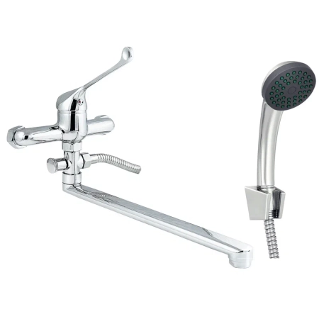 Смеситель для ванны с хирургической ручкой Славен СЛ-ОД-Х31, хром, артикул СЛ-ОД-Х31