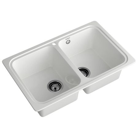 Кухонная мойка GranFest STANDART 780K, иней, артикул S-780K иней